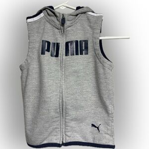 Puma Kids 3T Gray and Navy Sleeveless Hoodie